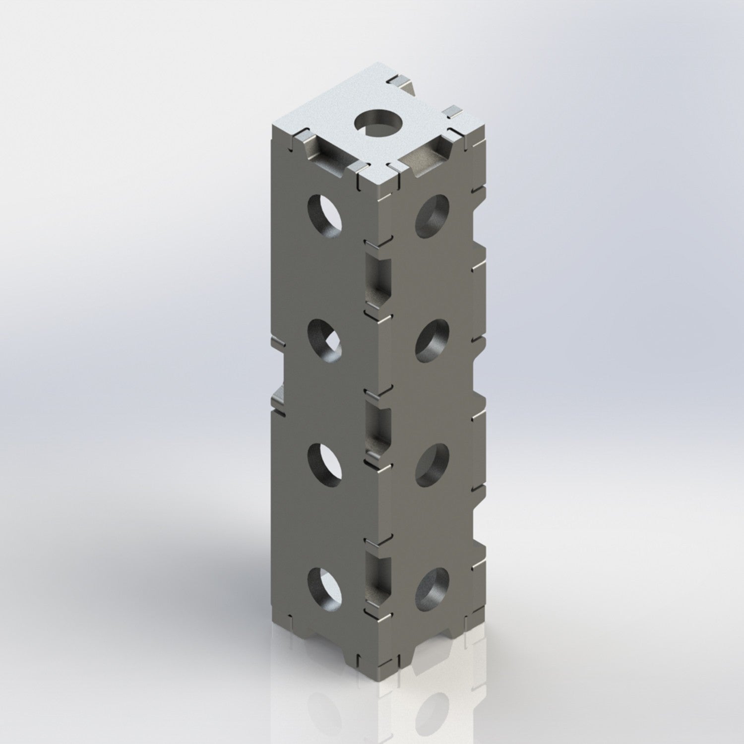 WJT-SB722UW-16 7.75X2X2 Square block; 16MM Holes
