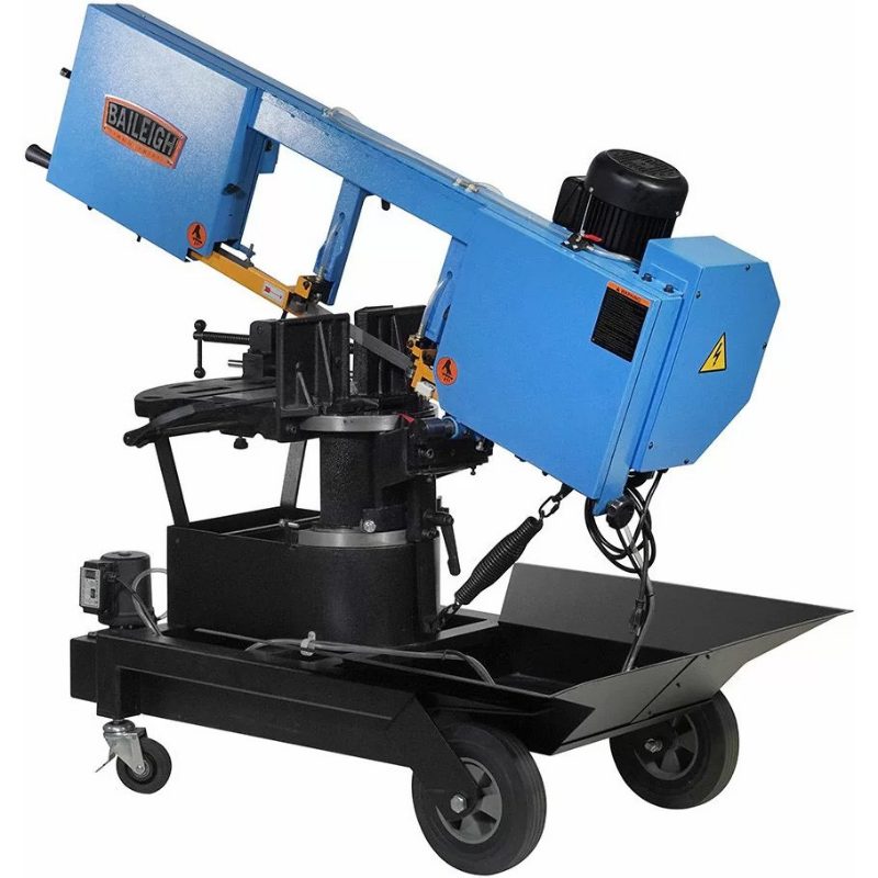BS-10VS 10" Variable Speed Dual Mitering Horizontal Vertical Portable Band Saw with Coolant 1HP, 115V, Single Phase
