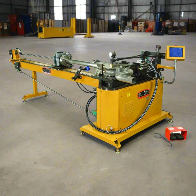 Baileigh Part Number MB-350; 220V 3Ph Mandrel Tube and Pipe Bender. 3" Round Capacity, Touch Screen Operator Interface