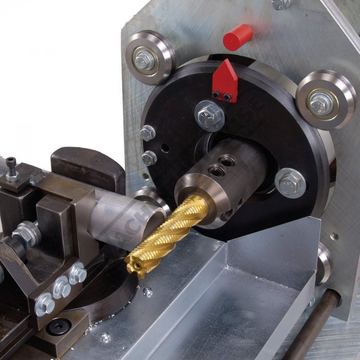 TN-800-CE; 220V (Eccentric Cut) Tube & Pipe Notcher w/ Tin Coated End Mill. Single Phase & 50HTZ CE APPROVED