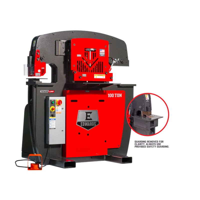 100 Ton Ironworker 1 Phase, 230 Volt, PowerLink, Coper Notcher