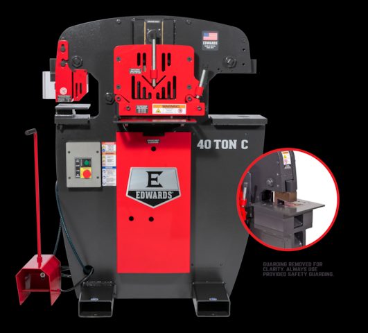 40 Ton C Ironworker 1 Phase, 115 Volt, Coper Notcher