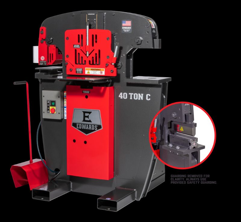 40 Ton C Ironworker 1 Phase, 115 Volt, 8" Brake