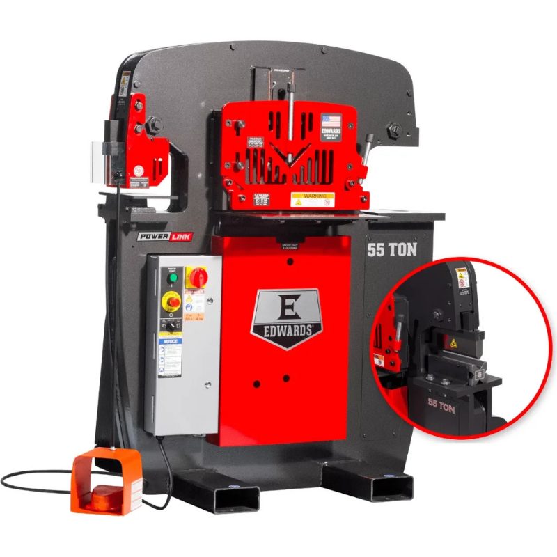 55 Ton Ironworker 3 Phase, 230 Volt, PowerLink, Coper Notcher