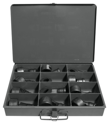 12 Piece Oblong Punch & Die Set with Storage Case