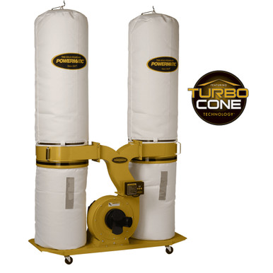 PM1900TX Base Machine Dust Collector, 3HP 3PH 460V, NO FILTERS