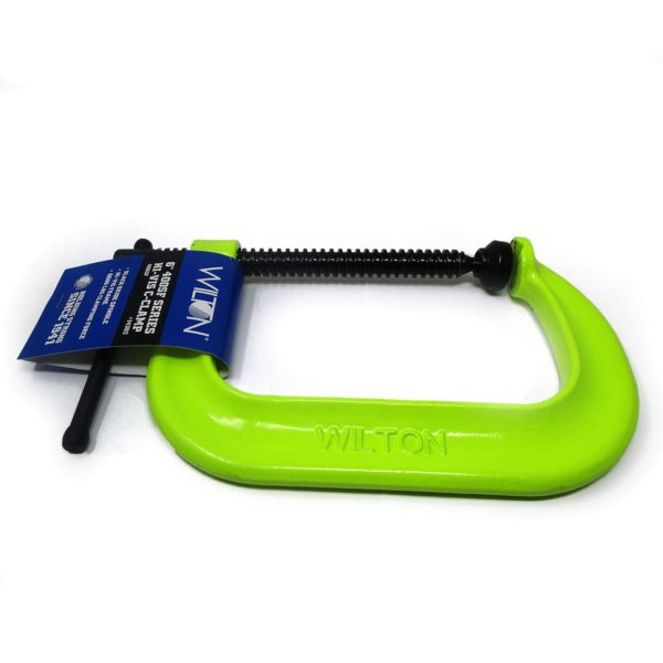 406SF, 400 Series Hi-Vis Safety C-Clamp, 0 – 6-1/16” Opening, 4-1/16” Throat Depth