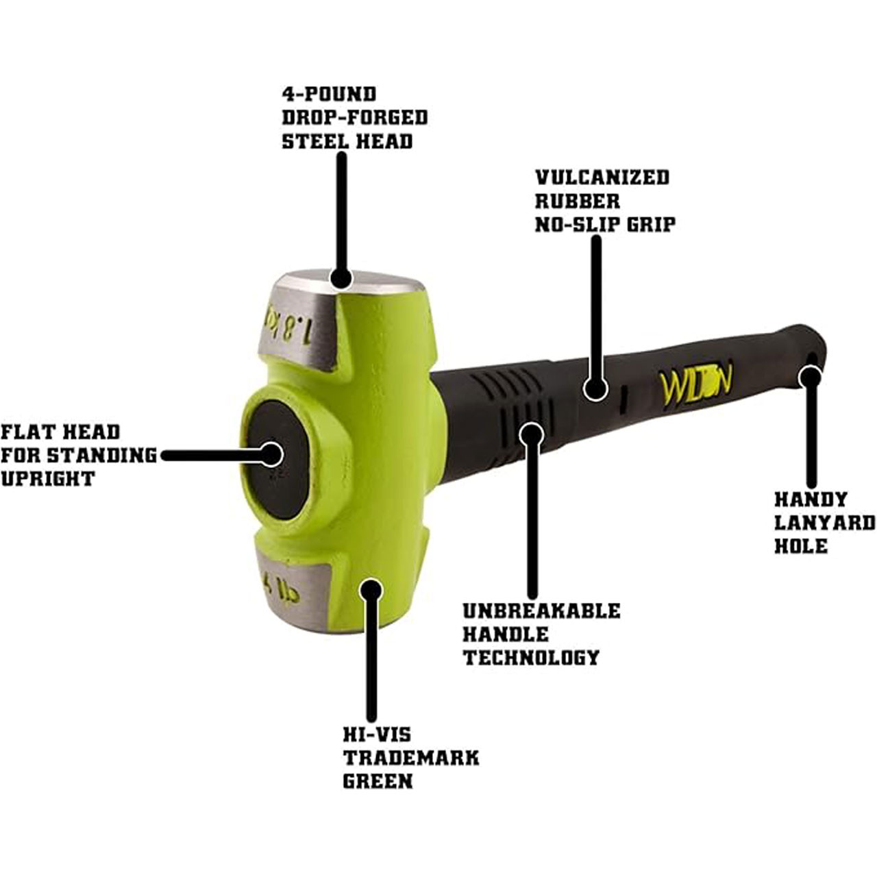 4 Lb Head, 12" B.A.S.H® Sledge Hammer