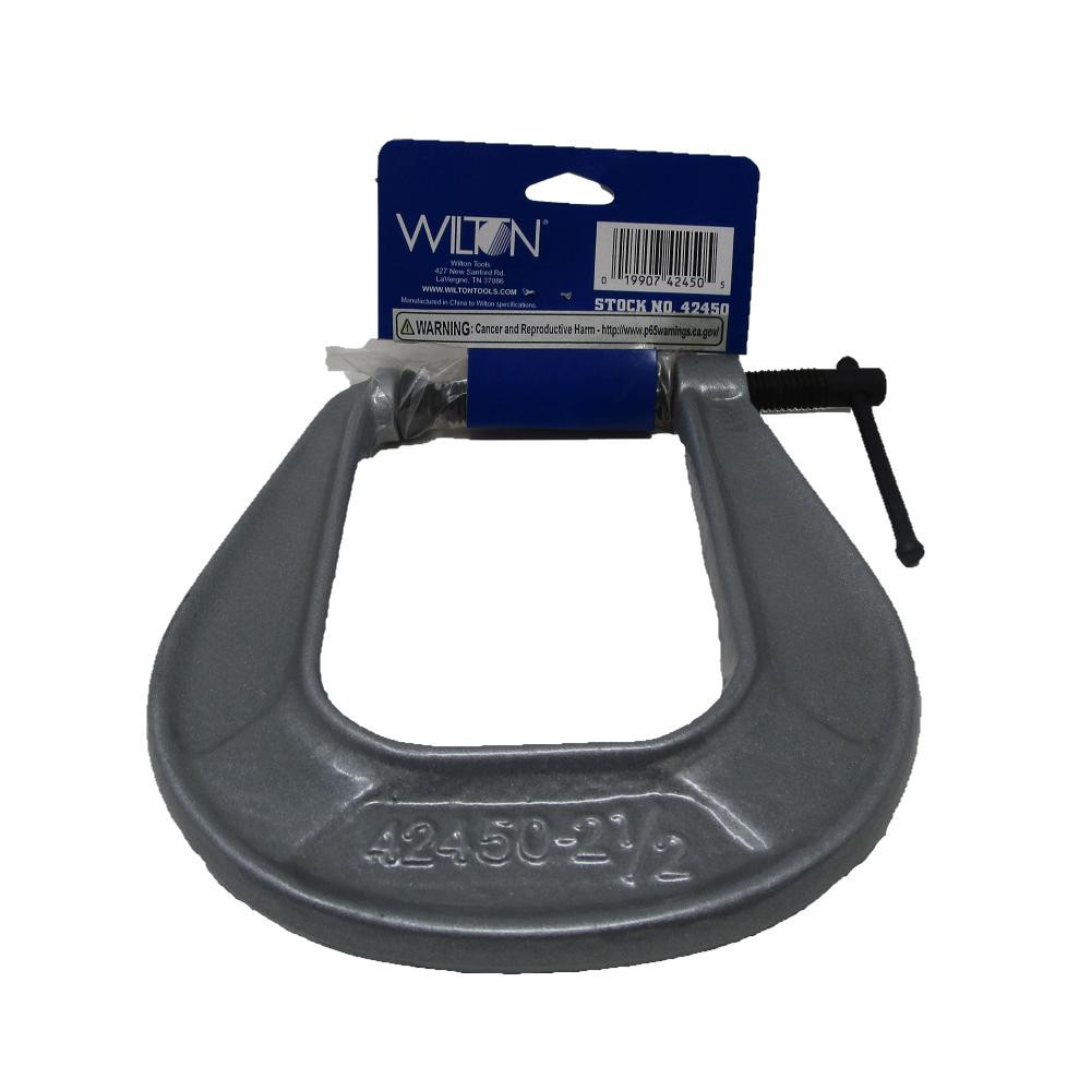 245, Xtra Deep-Reach Carriage C-Clamp, 0" – 2-1/2" Jaw Opening, 4-3/4" Throat Depth