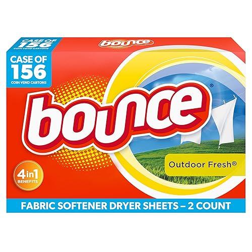 Bounce Outdoor Fresh Fabric Softener Dryer Sheets, 2 Count (Case of 156)