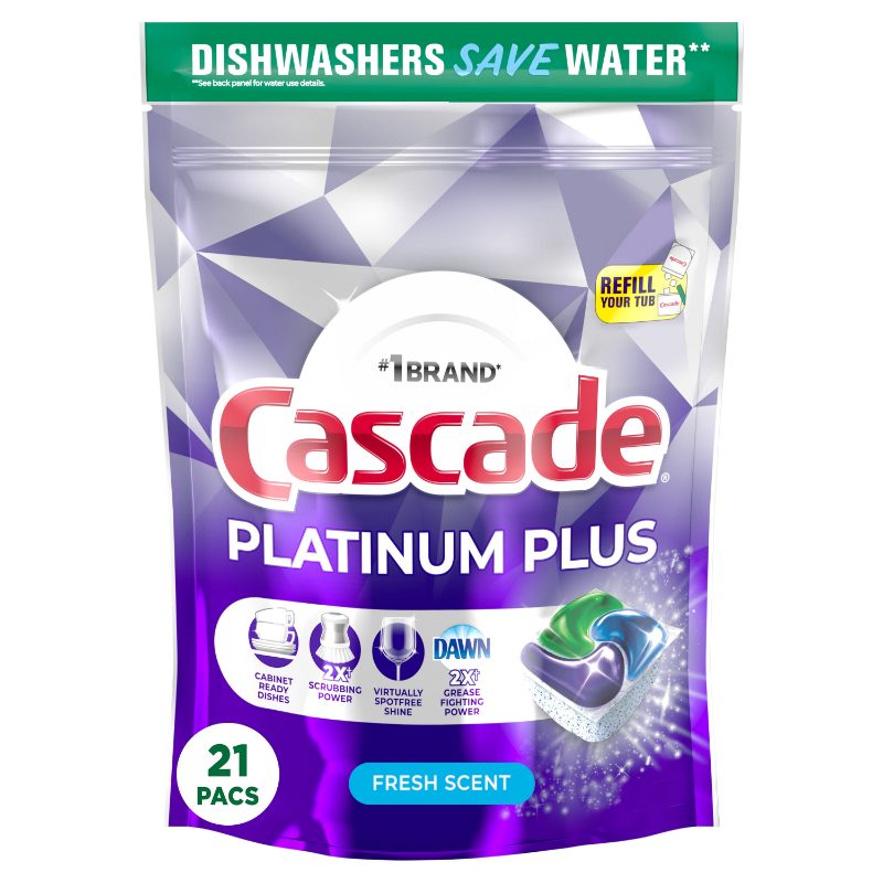 Cascade Action Packs Platinum Plus Fresh 5/21ct CA