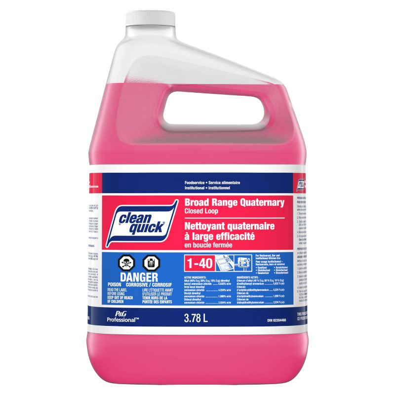 Clean Quick Broad Range Quaternary Sanitizer, 3.78 L (Case of 3)