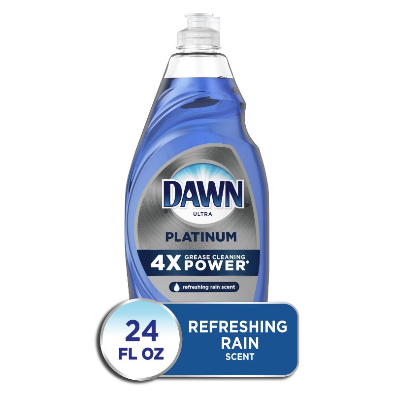 Dawn Platinum Dish Soap Liquid, Dishwashing Liquid, Grease Removal, Refreshing Rain, 431 mL