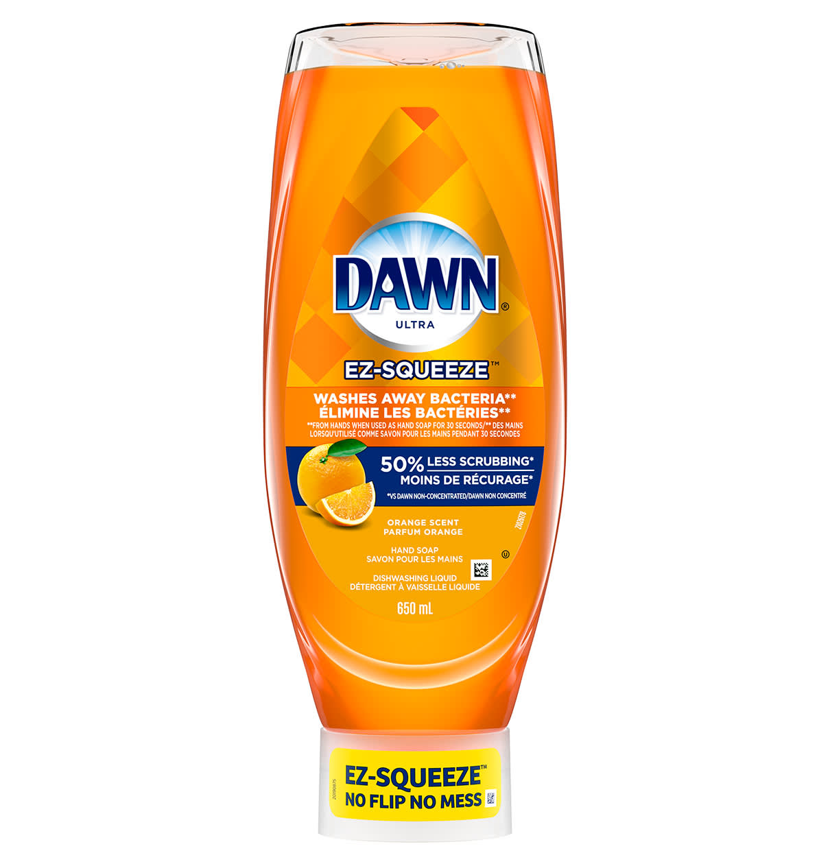 DAWN Ultra EZ Squeeze Wash Away Bacteria Orange 8/650ml CA
