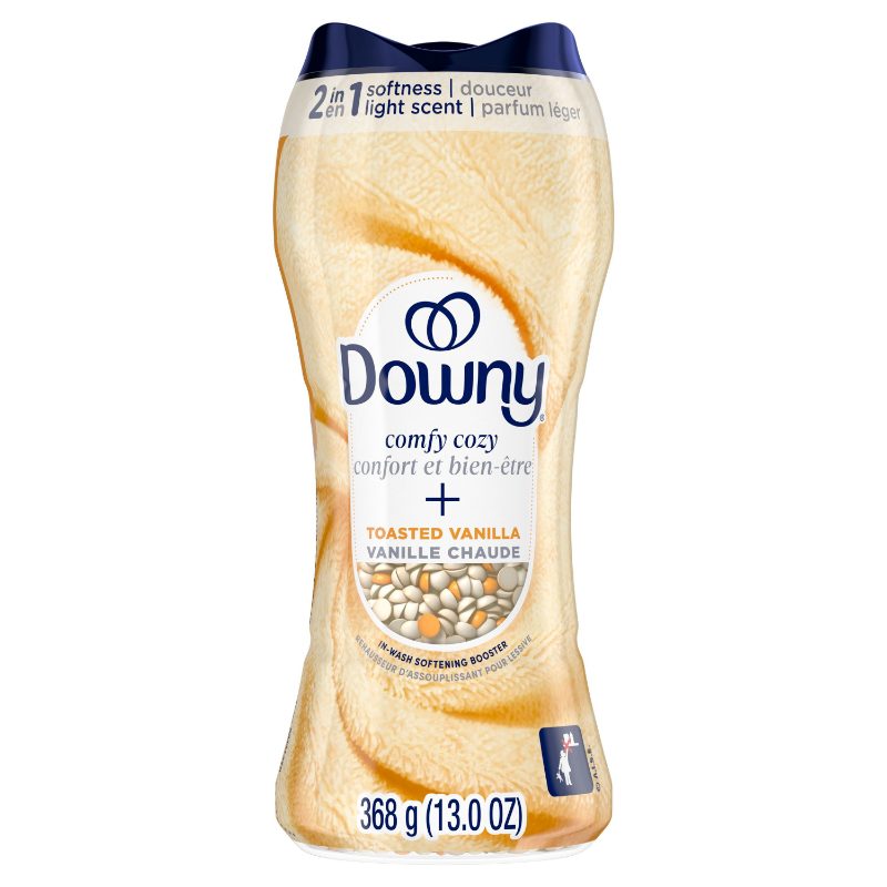 Downy Comfy Cozy In-Wash Laundry Scent Booster Beads, Toasted Vanilla Scent, 368g, Softness and Freshness