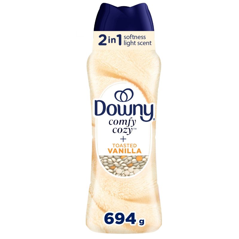 Downy Comfy Cozy In-Wash Laundry Scent Booster Beads, Toasted Vanilla Scent, 5.3 oz, Softness and Freshness