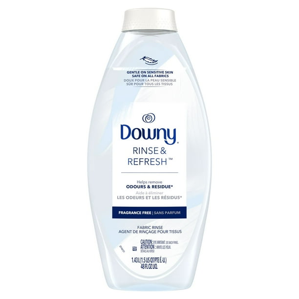 Downy Free & Gentle Purifying Rinse Laundry Odour Remover, Scent Free, 1.41 L, Gentle on skin, No dyes or heavy perfumes, Fabric