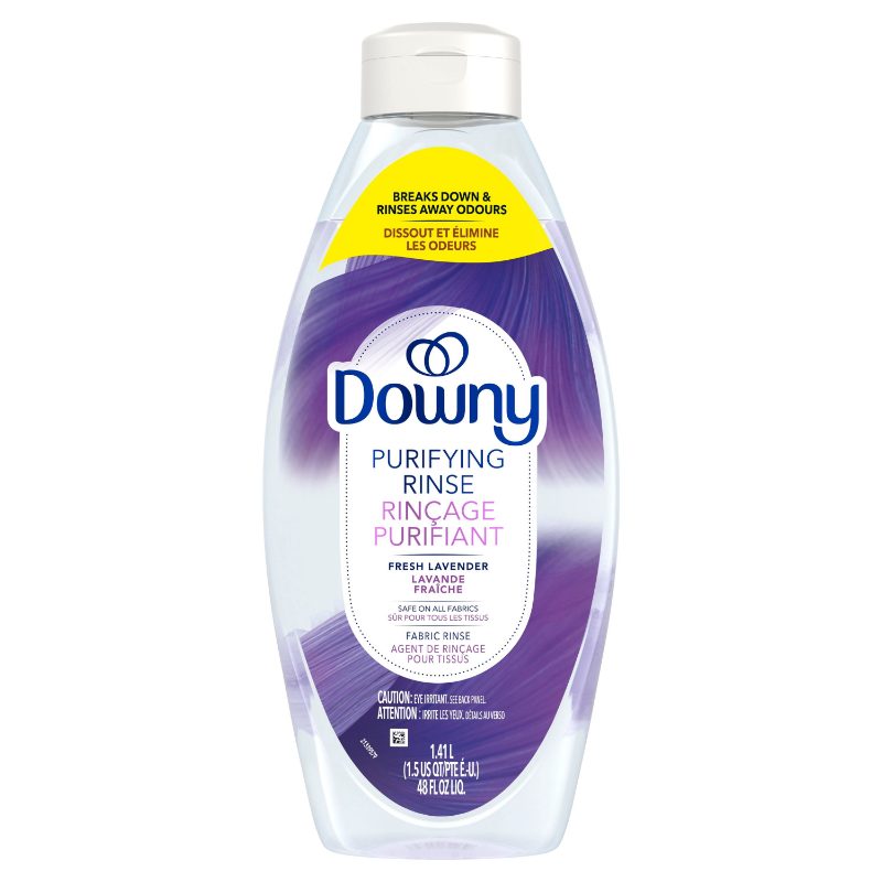 Downy Fabric Purifying Rinse Laundry Odour Remover, Fresh Lavender Scent, 1.4 L, Fabric Softener and Laundry Odour Removal Rinse