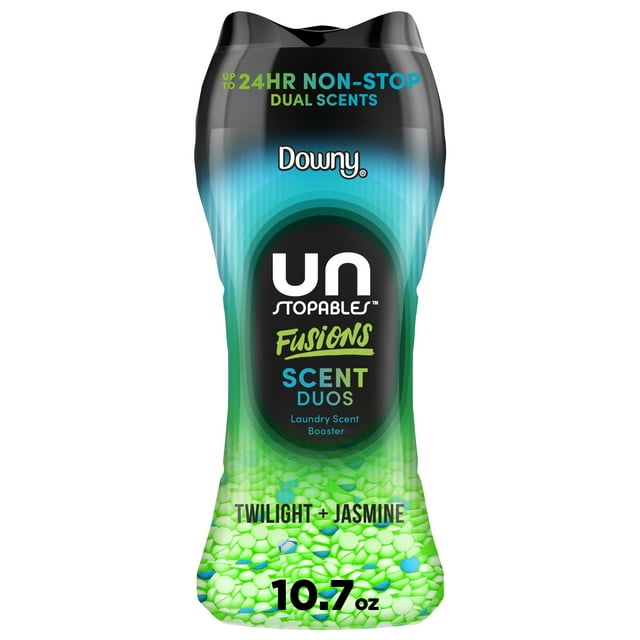 Downy Unstopables Fusions In-Wash Laundry Scent Booster Beads, Twilight and Jasmine Scent, 598g, 2-in-1 All Day Freshness + Dual