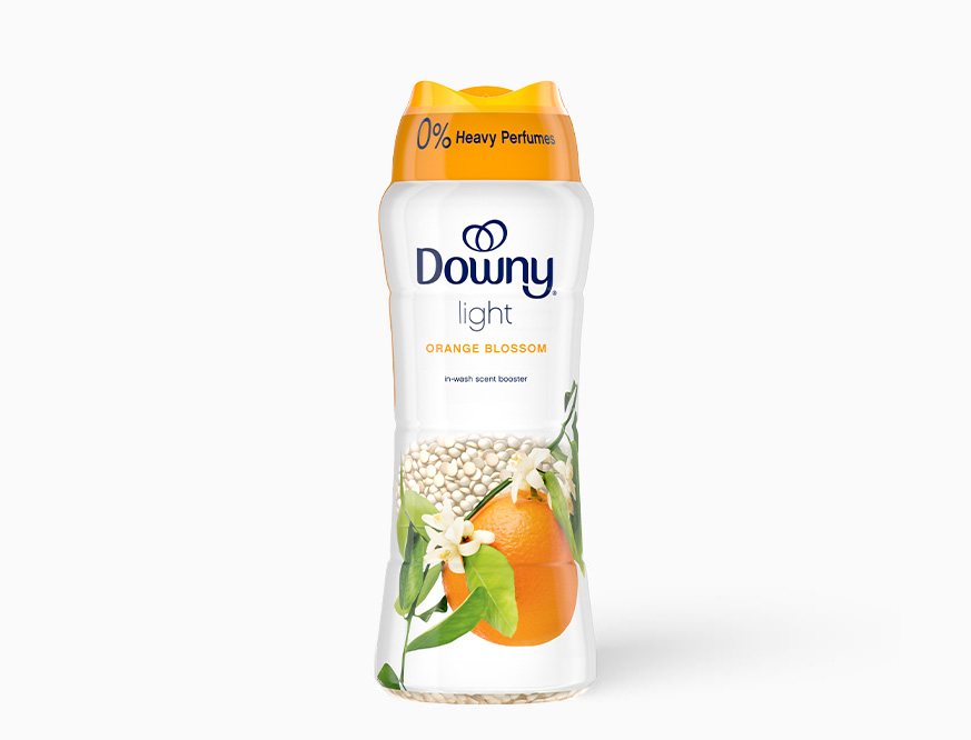 Downy Light Laundry Scent Booster Beads, Orange Blossom Scent, 379g, In-wash fabric beads designed to be gentle with a light boo