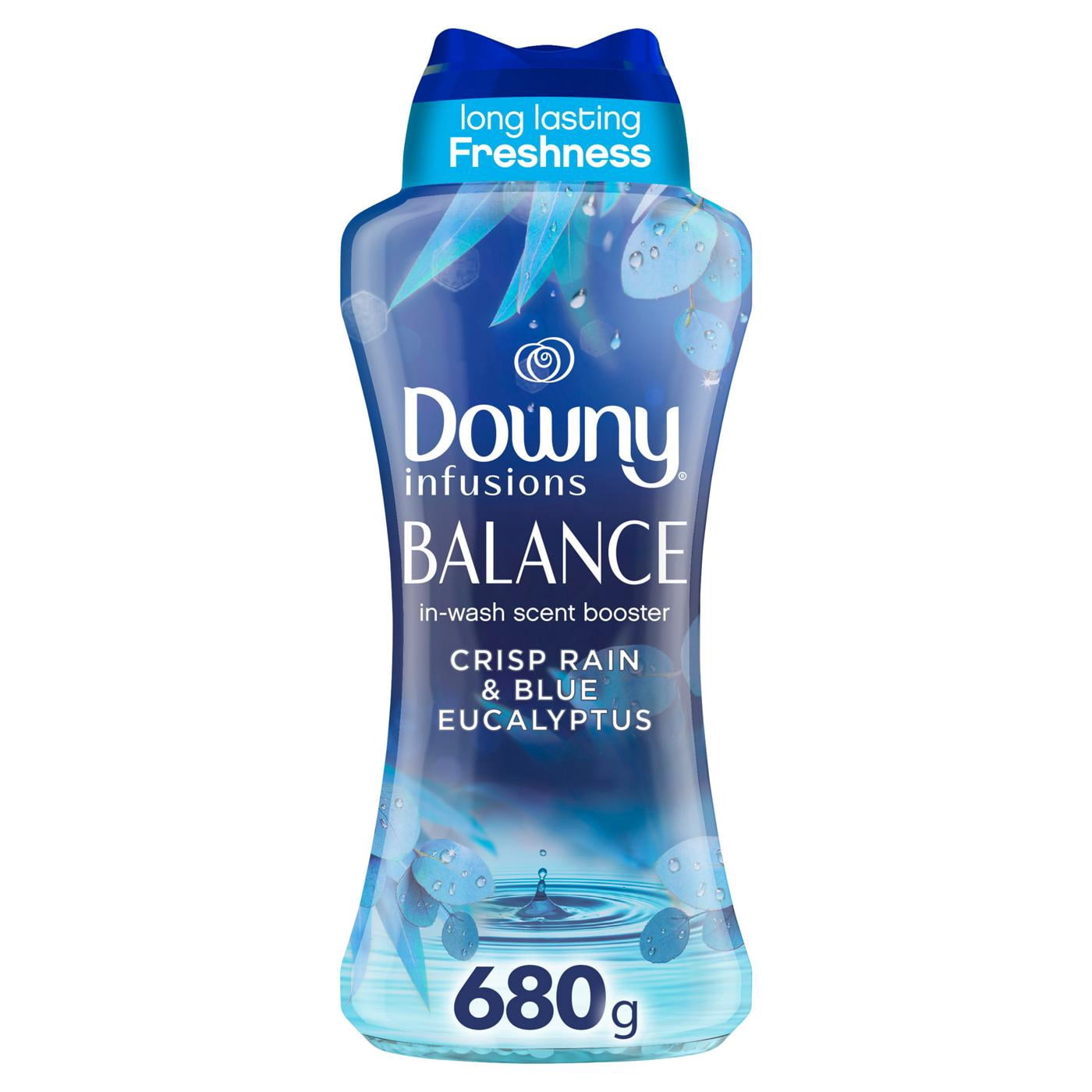 Downy Infusions In-Wash Laundry Scent Booster Beads, BALANCE, Crisp Rain and Blue Eucalyptus, 13.4 oz