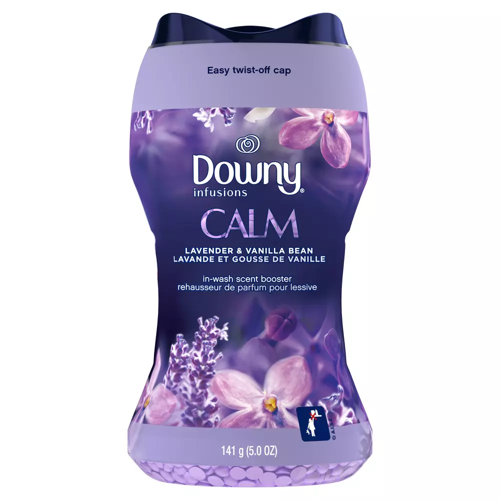 Downy Calm In-Wash Laundry Scent Booster Beads, Soothing Lavender and Vanilla Bean scent, 515 g, laundry scent beads, Long-last