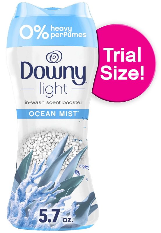 Downy Light Laundry Scent Booster Beads, Ocean Mist Scent, 515 g, In-wash fabric beads designed to be gentle with a light boost