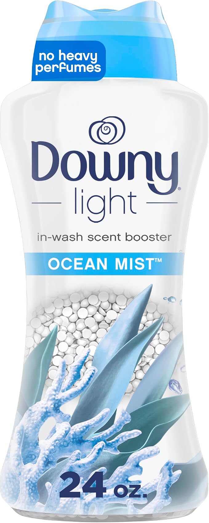 Downy Light Laundry Scent Booster Beads, Ocean Mist Scent, 680 g, In-wash fabric beads designed to be gentle with a light boost