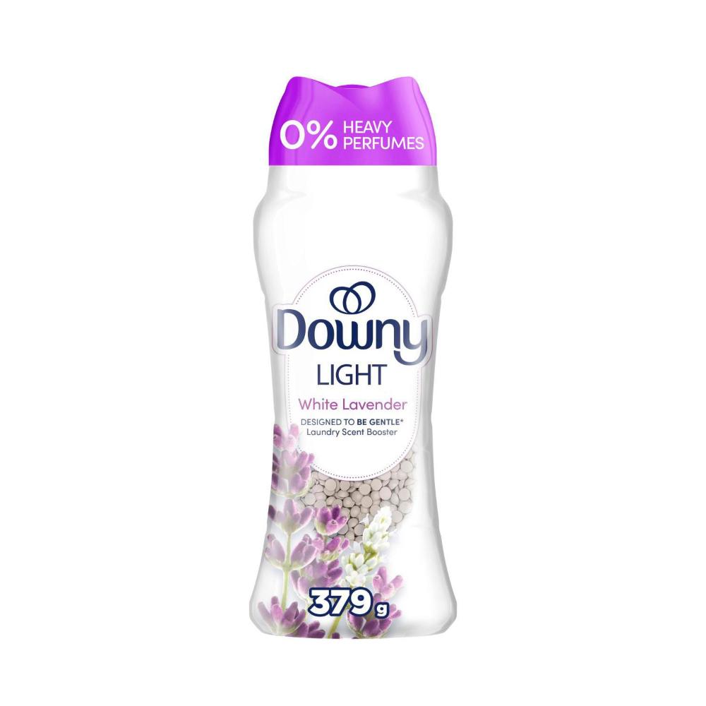 Downy Light Laundry Scent Booster Beads, White Lavender Scent, 379g, In-wash fabric beads designed to be gentle with a light boo