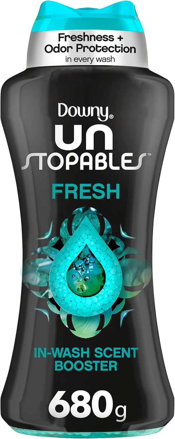 Downy Unstopables In Wash Scent Booster Beads, Fresh Scent, 680 g, Laundry Beads for odour Protection, Downy Scent Booster Beads