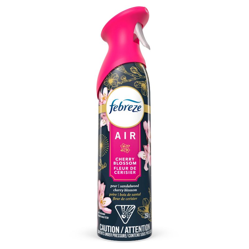 Febreze Air Freshener Spray, Odor-Fighting Room Spray, Cherry Blossom Scent, 250g, 2 Count