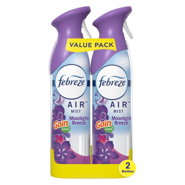 Febreze Air Freshener Spray, Odor-Fighting Room Spray, Gain Moonlight Breeze Scent, 250g, 1 Count