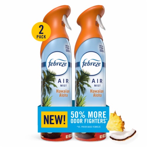 Febreze Air Freshener Spray, Odor-Fighting Room Spray, Hawaiian Aloha Scent, 250g, 2 Count