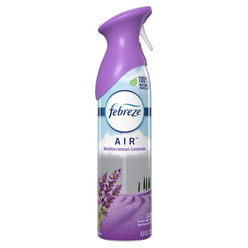 Febreze Air Freshener Spray, Odor-Fighting Room Spray, Mediterranean Lavender Scent, 250g, 2 Count