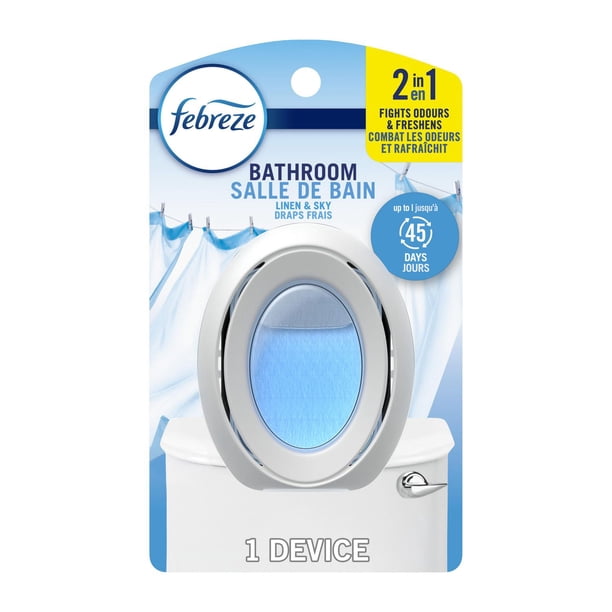 Febreze Bathroom Air Freshener, Odor-Fighting, Linen & Sky Scent, 1 Count