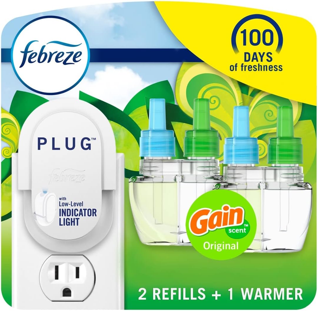 Febreze Plug In Air Freshener, Odor-Fighting Scented Oil Warmer Device, 1 Count