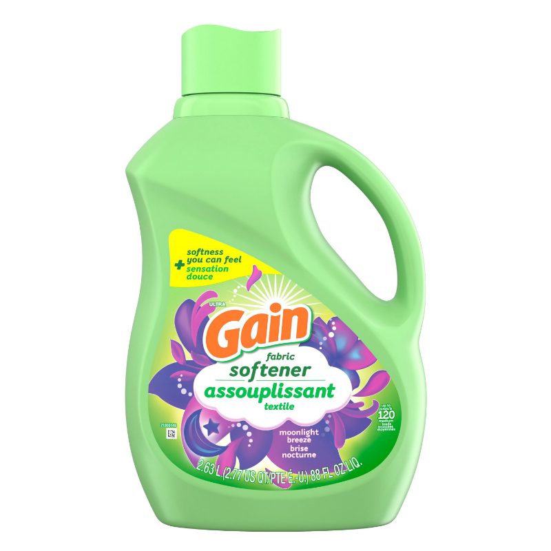 Gain Liquid Fabric Softener, Moonlight Breeze Scent, 2.63 L, 120 Loads, Smooth Touch