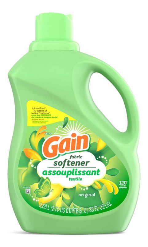 Gain Liquid Fabric Softener, Original Scent, 2.63 L, 120 Loads, Smooth Touch