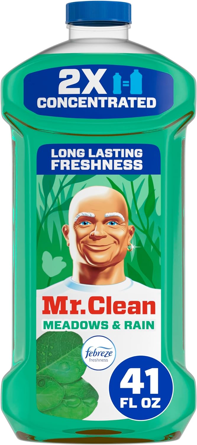 Mr. Clean All Purpose Cleaner, Floor Cleaner, Mop Soap, Cleaning Liquid, Meadows & Rain, 1.21L