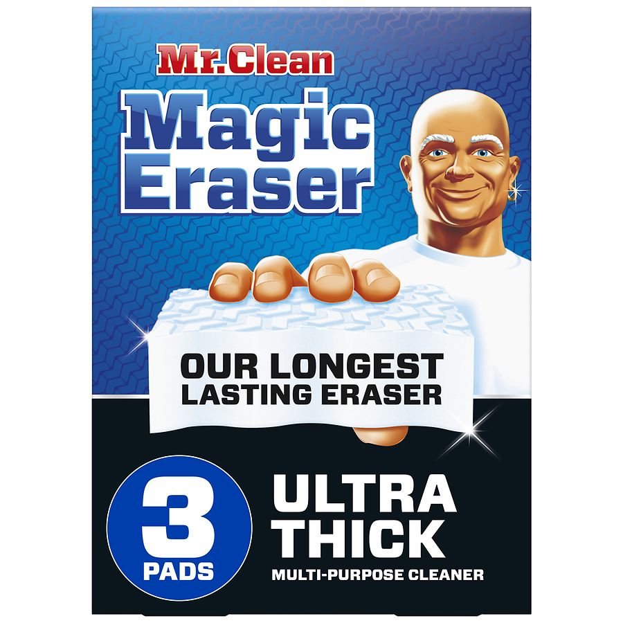 Mr. Clean Magic Eraser Sponge, All Purpose Cleaner, Long Lasting Cleaning Scrubber, Ultra Thick, 1ct