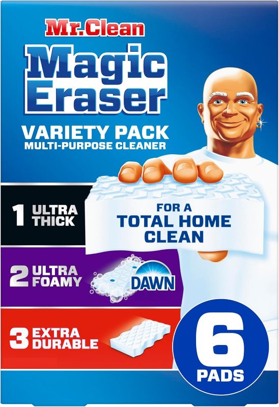 Mr. Clean Magic Eraser Sponge, All Purpose Cleaner, Cleaning Scrubber, Extra Durable, 2ct