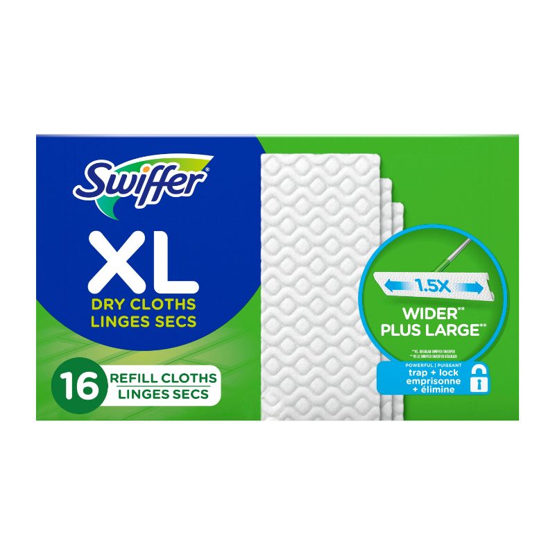 Swiffer Sweep + Mop, Dry Pads Refill, Floor Cleaner, Cleaning Cloths, Unscented, 16ct