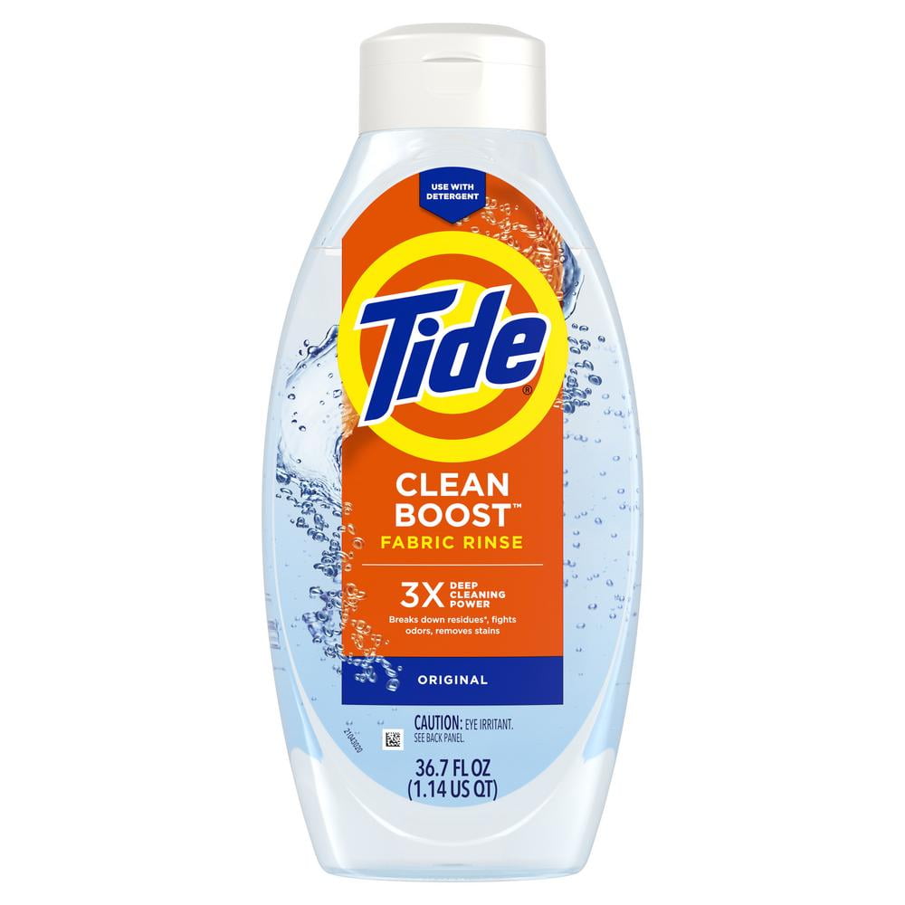 Tide Clean Boost Fabric Rinse, 36.7 fl oz, Removes Odours and Residues, Safe on All Fabrics, Free of Dyes and Heavy Perfumes, Or