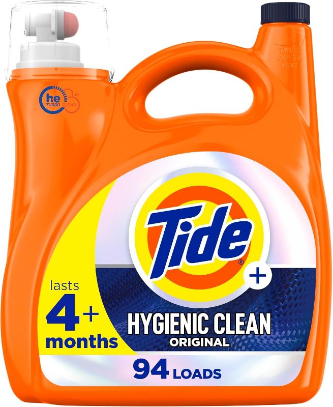 Tide Ultra Hygienic Clean Liquid Laundry Detergent, Original Scent, 3.9 L, 94 Loads, Removes visible and invisible dirt, Laundry