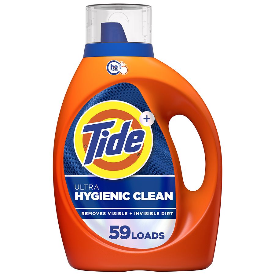 Tide Ultra Hygienic Clean Liquid Laundry Detergent, Original Scent, 1.86 L, 44 Loads, Removes visible and invisible dirt, Laundr
