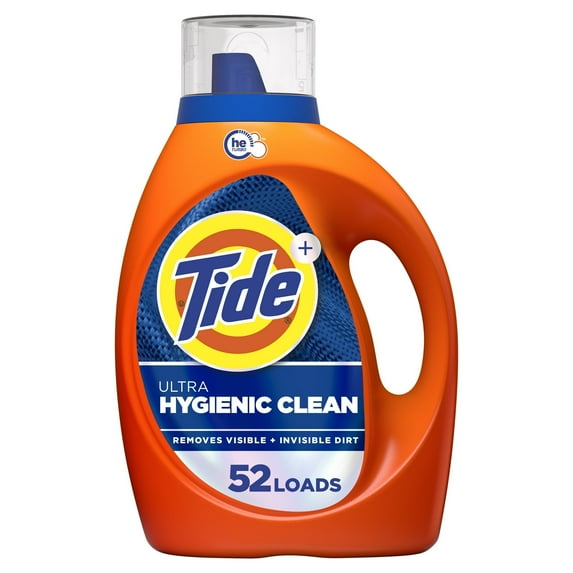 Tide Ultra Hygienic Clean Liquid Laundry Detergent, Original Scent, 1.0L, 24 Loads, Removes visible and invisible dirt, Laundry