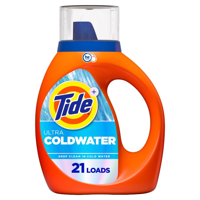 Tide Ultra Coldwater Liquid Laundry Detergent, Original Scent, 887 mL, 21 Loads, Laundry Detergent Liquid Formulated for Cold Wa