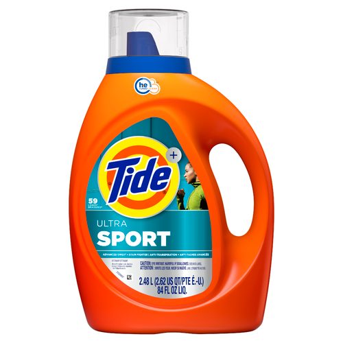 Tide Ultra Sport Liquid Laundry Detergent, 84 fl oz, 59 Loads, Laundry Detergent Liquid with Advanced Sweat plus Stain Fighters