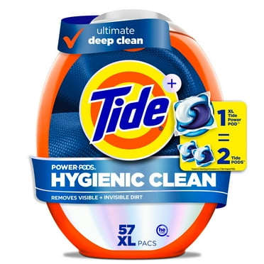 Tide PODS laundry detergent pacs, 3-in-1 Stain Remover, Odor Fighter, Color Protector, 57 Count, HE compatible, Spring Meadow Sc