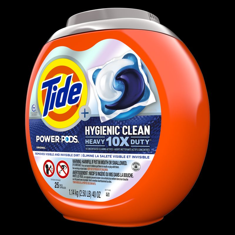 Tide Hygienic Clean Power PODS Laundry Detergent Pacs, Original Scent, 25 Count, Removes Visible and Invisible Dirt, laundry so